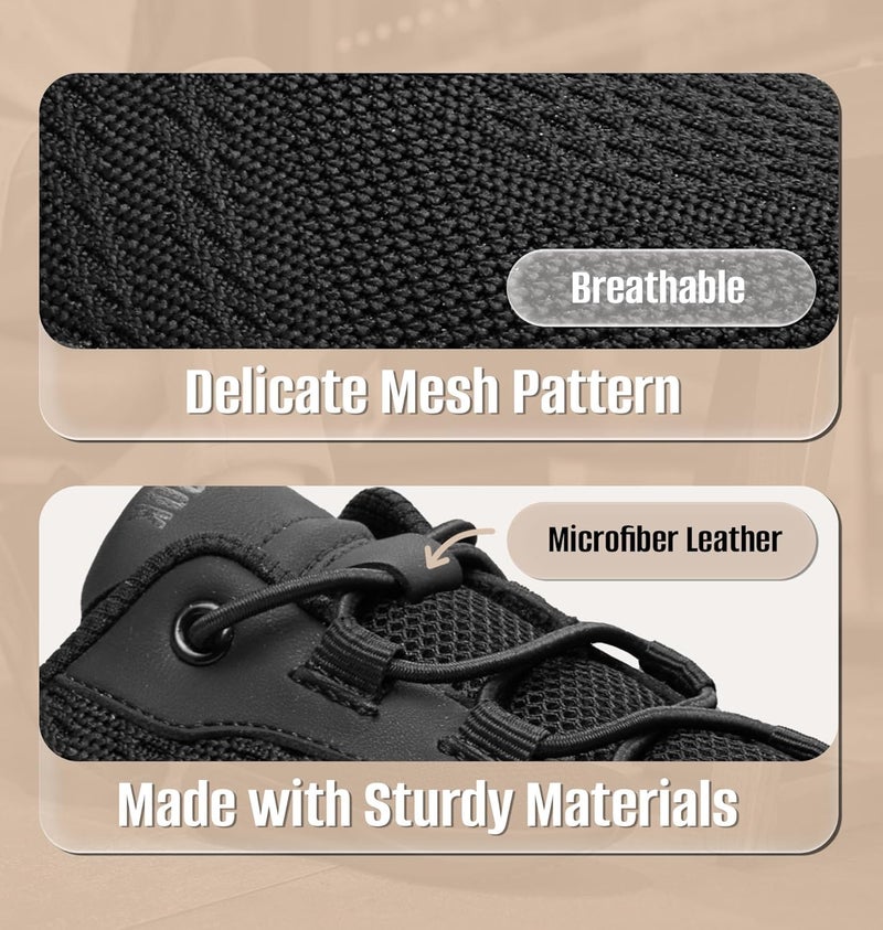 SHULOOK Non Slip Work Shoes for Men Slip Resistant Kitchen Chef Slip On Work Sneakers Restaurant Food Service Footwear Comfortable Mesh Walking Shoes - Image 5